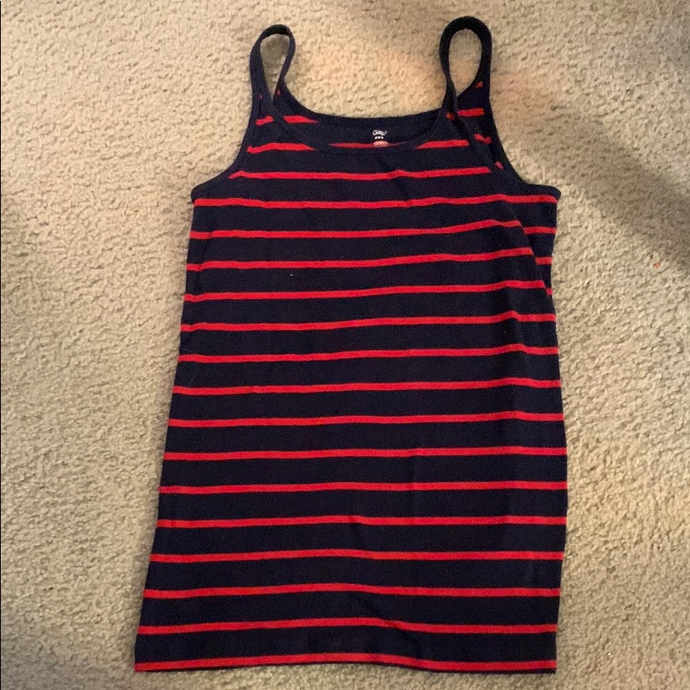 ❤️5 for $20❤️GAP Navy and Red Striped Tank Top